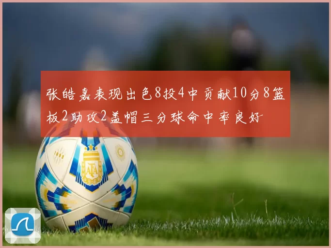 张皓嘉表现出色8投4中贡献10分8篮板2助攻2盖帽三分球命中率良好