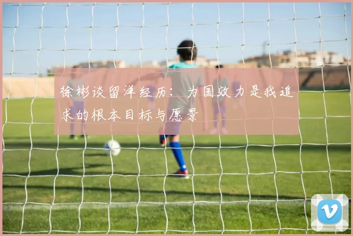 徐彬谈留洋经历：为国效力是我追求的根本目标与愿景